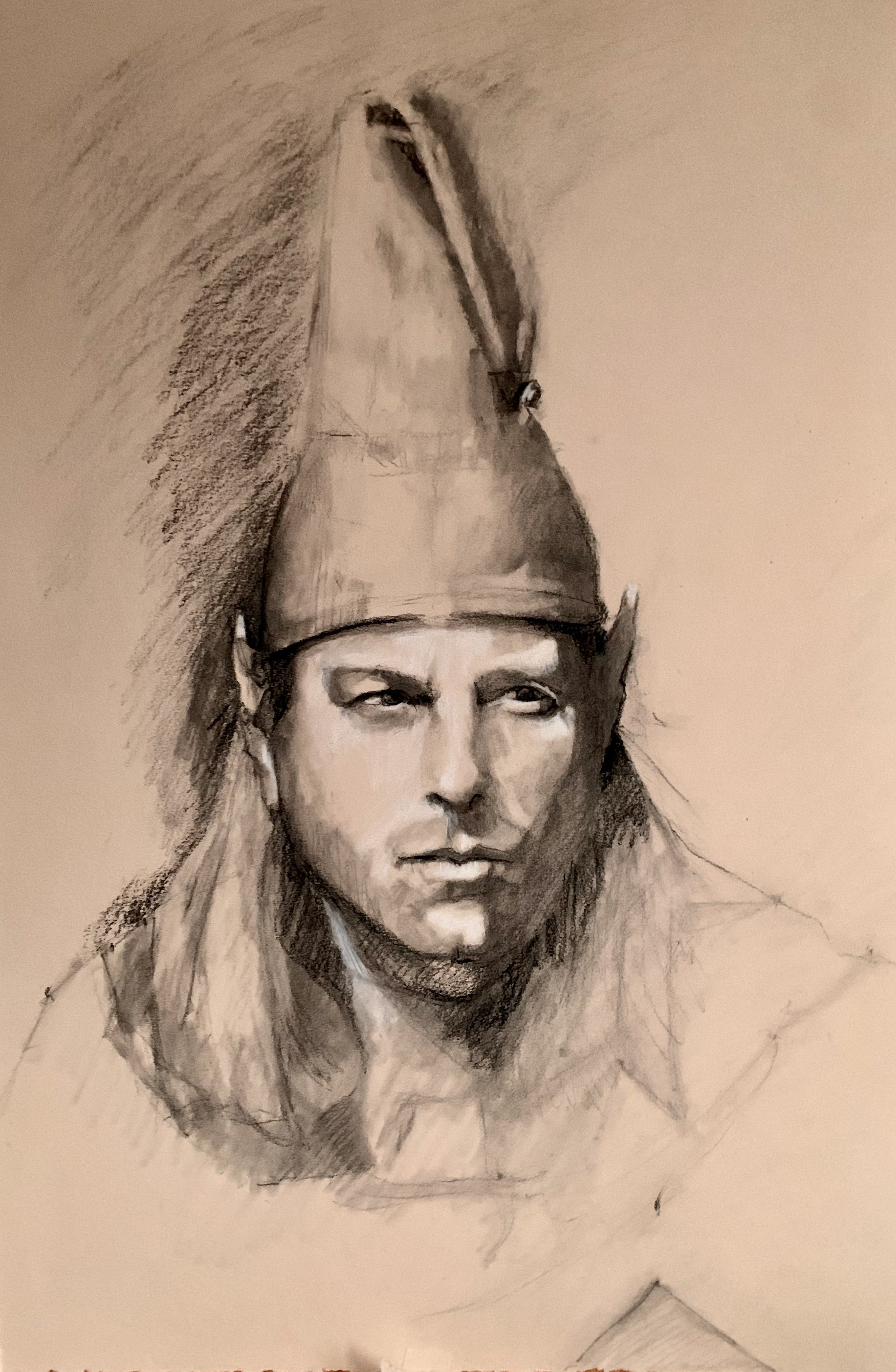 Charcoal on Stonehenge Raw Umber Studios 15”x 22”