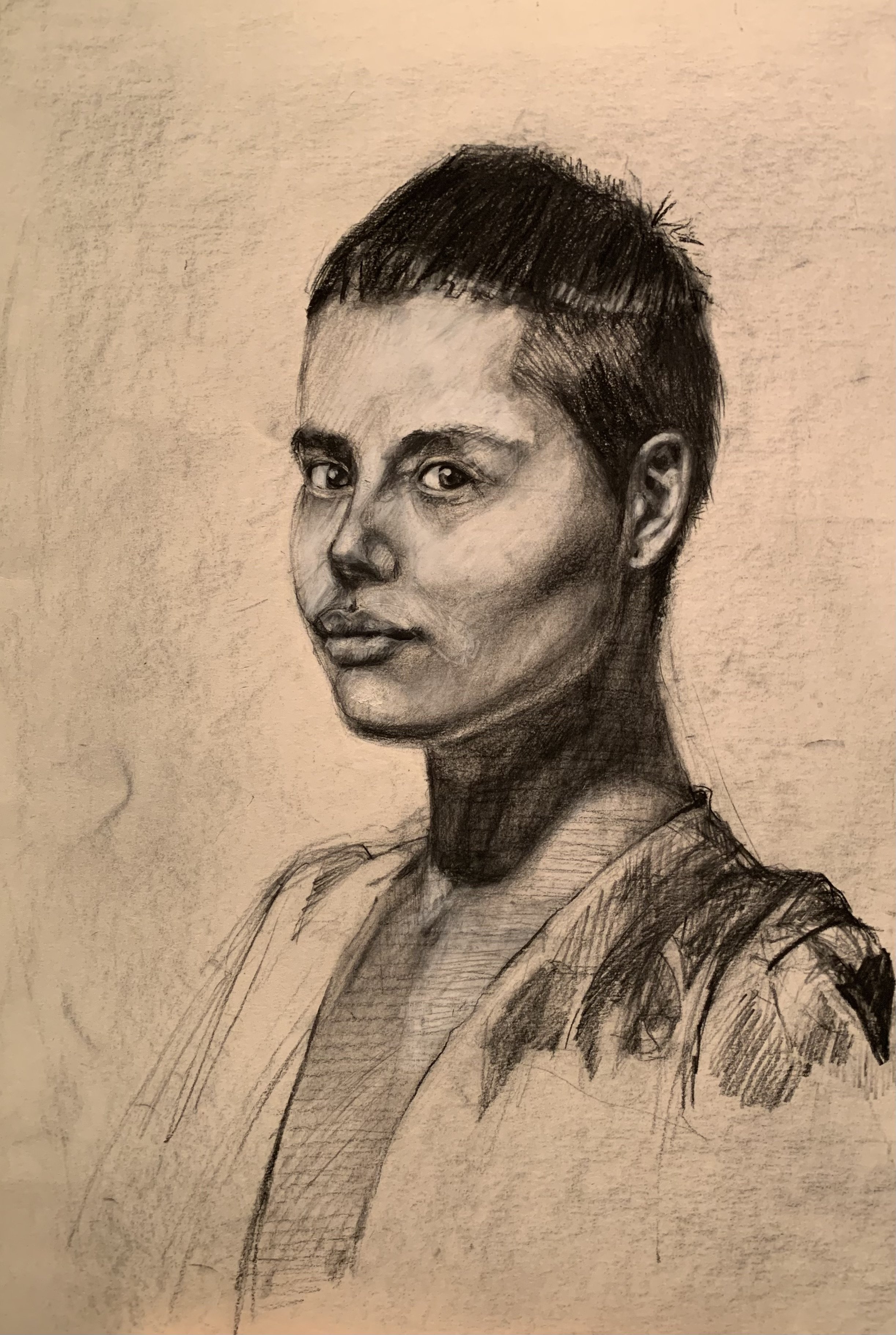 Charcoal on Stonehenge Raw Umber Studios 15”x 22”