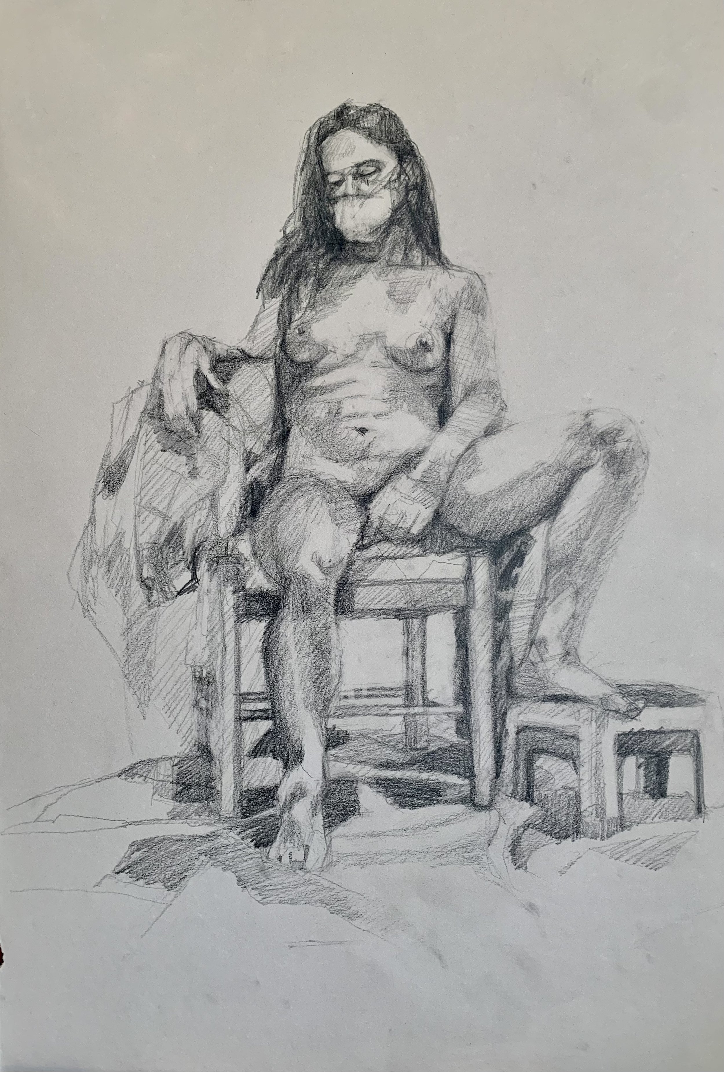 Graphite and White Conte on Stonehenge 15”x 22”