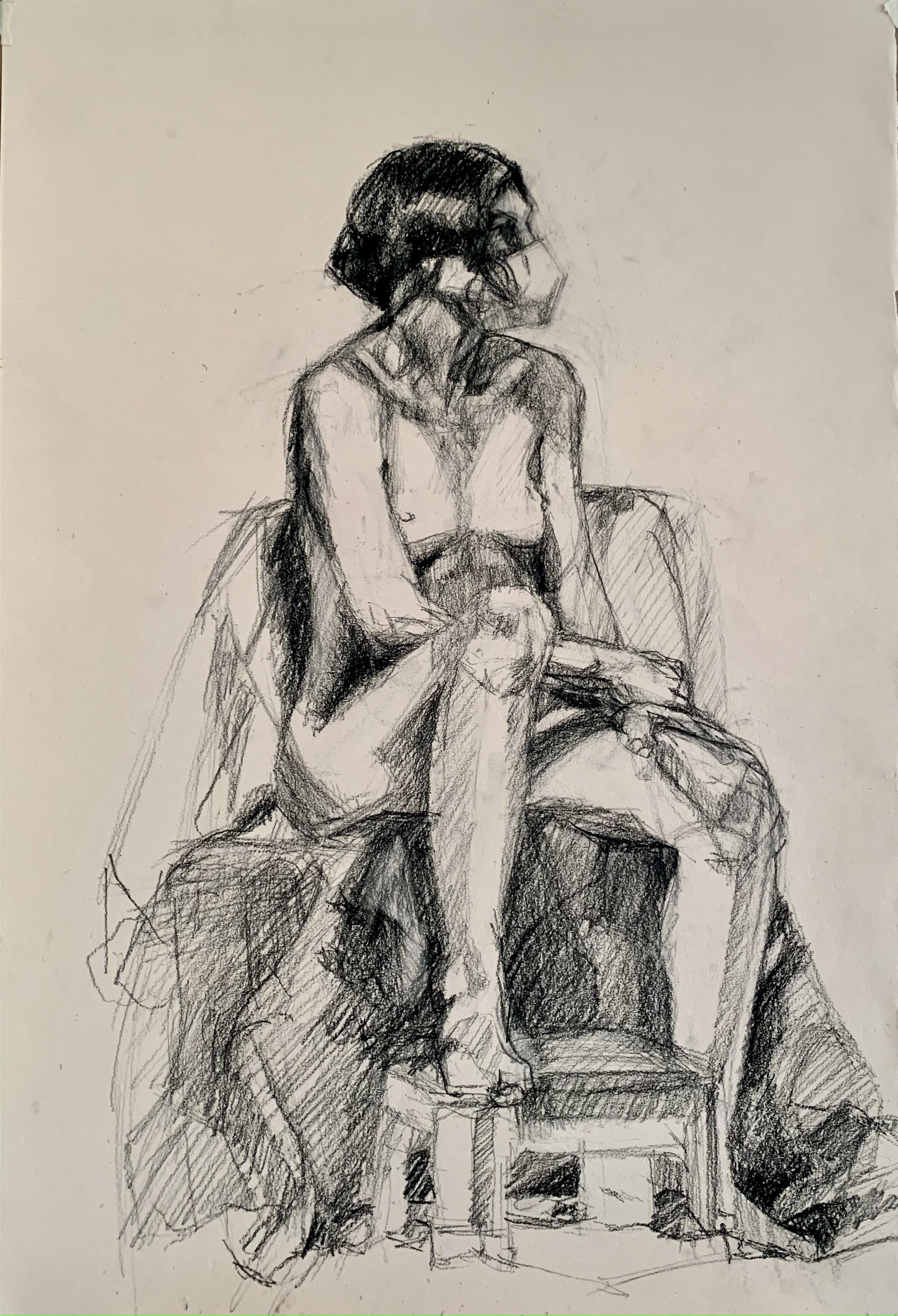 Charcoal on Stonehenge 15”x 22”