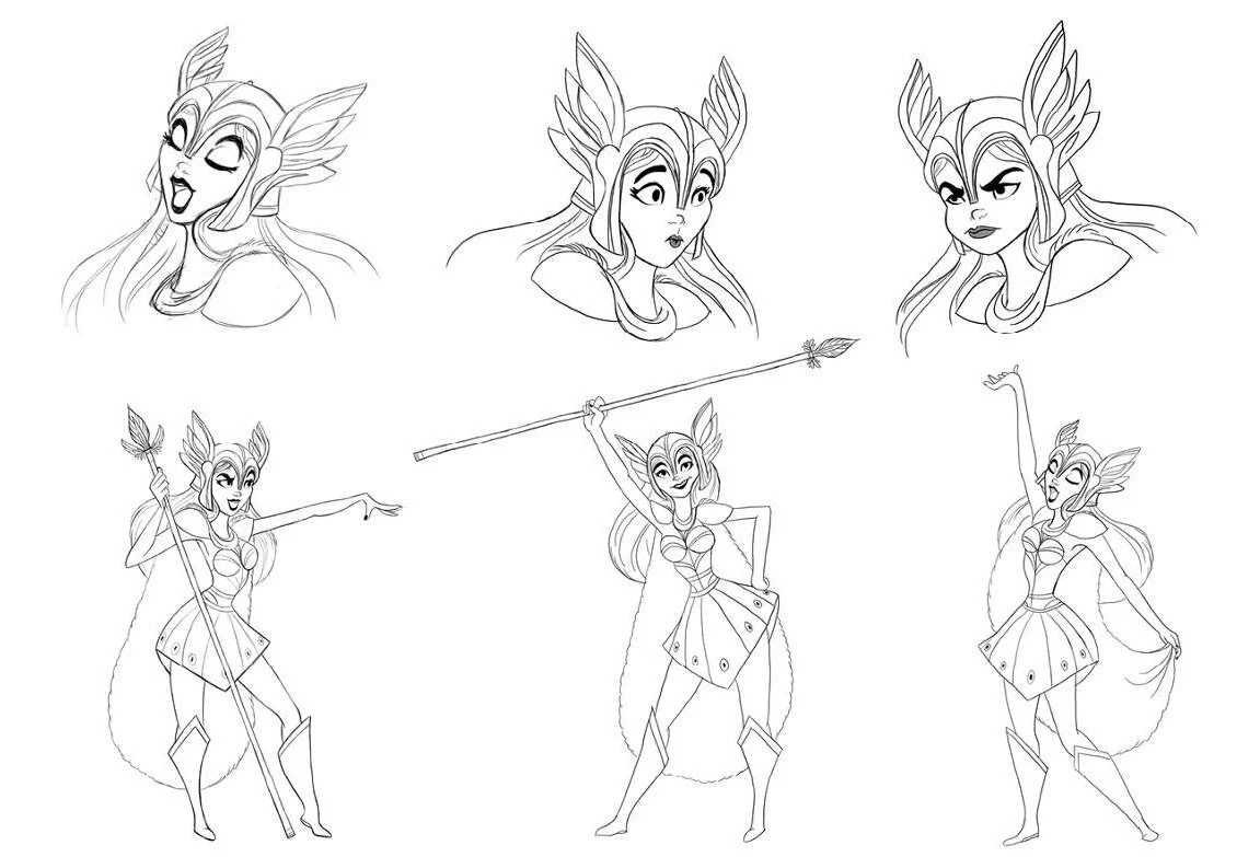 cassandra-mazur-illustration-character+design-Brunhild-valkyrie-exploratory+poses-cass-mazur.jpg