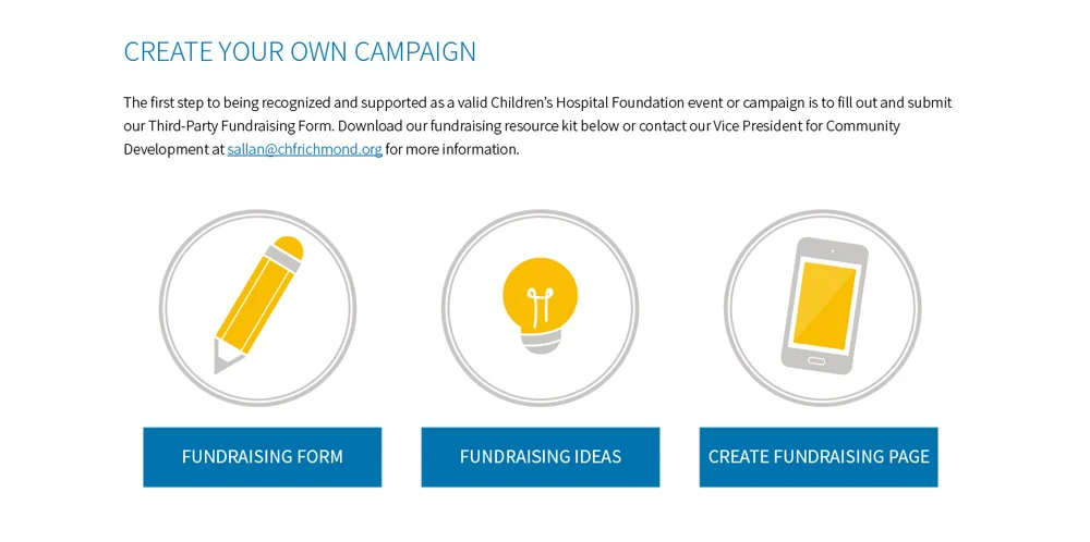  We got to have fun presenting the different ways in which viewers can   fundraise   for CHF. 
