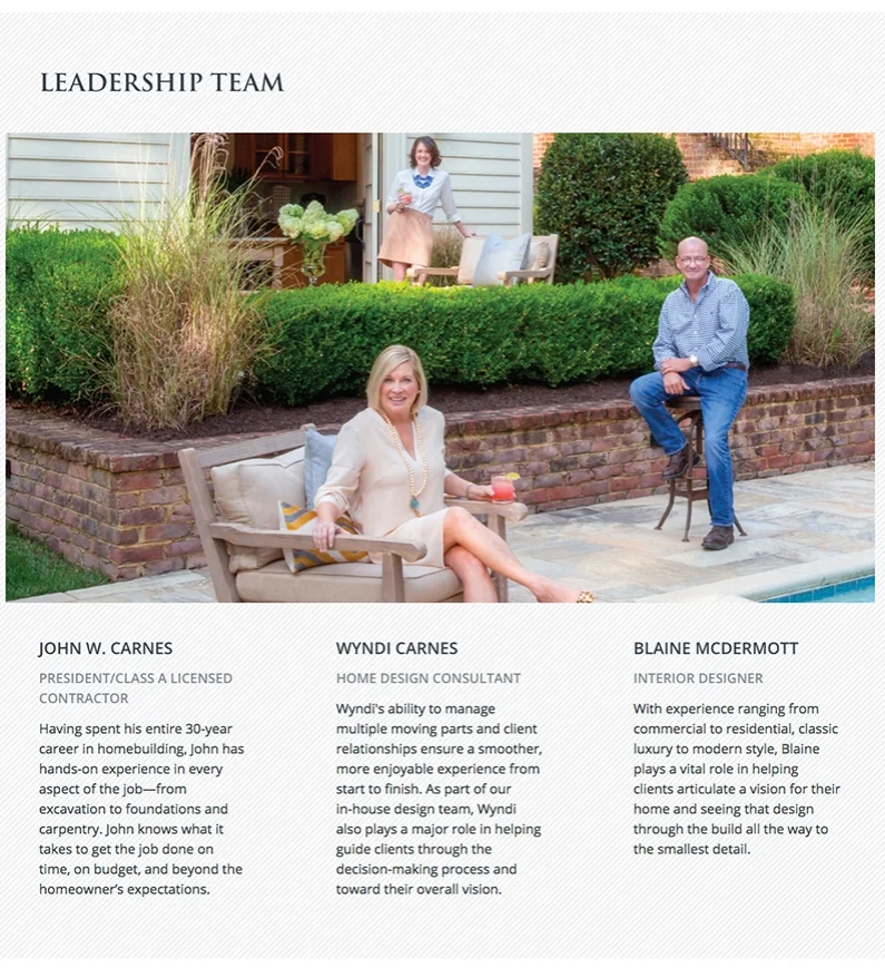    Company page.   