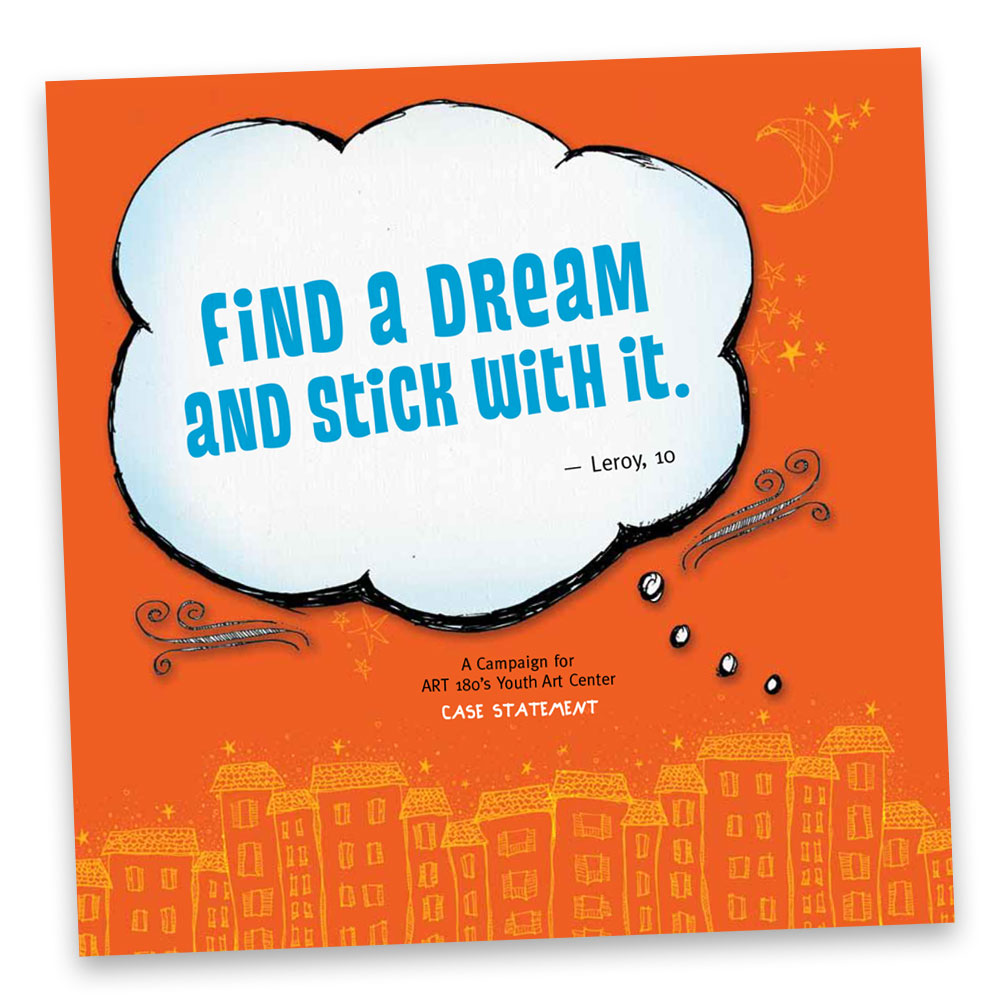  I designed the cover to capture the imagination of youth who would be utilizing this new art center. 