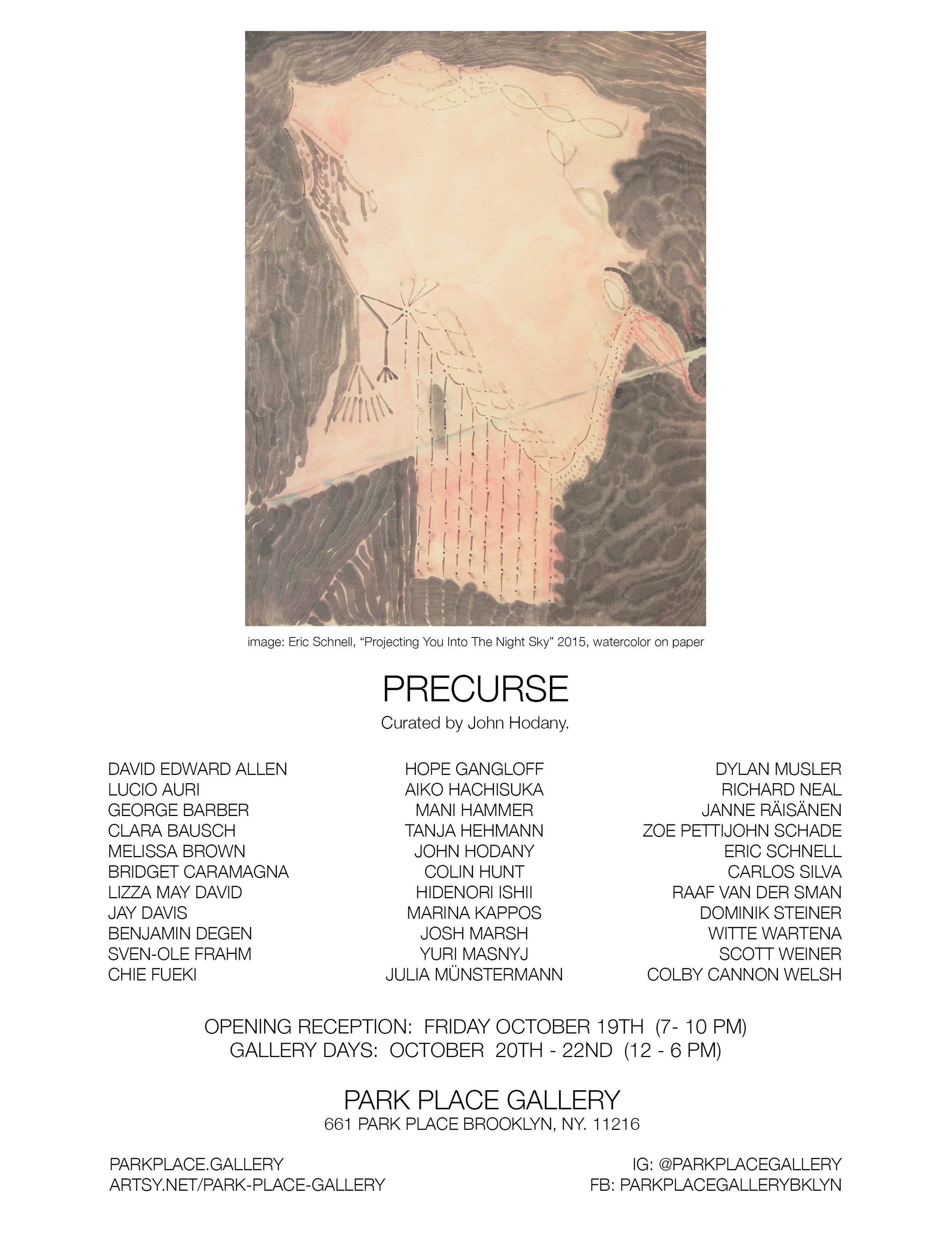 Precurse Oct '18 — Park Place Gallery Brooklyn