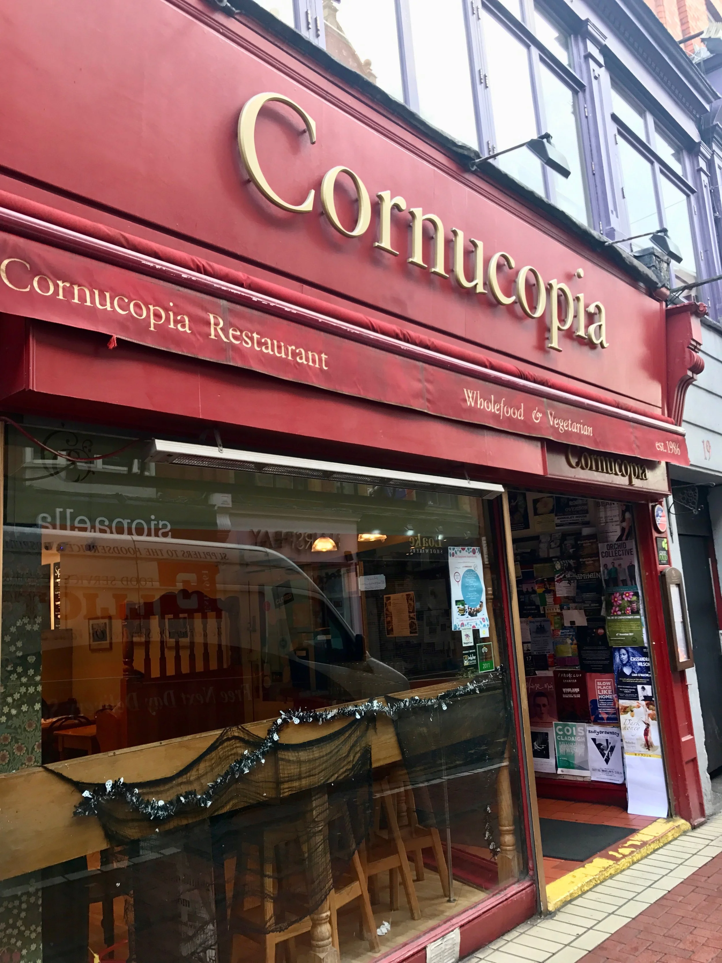 Cornucopia Restaurant from the street