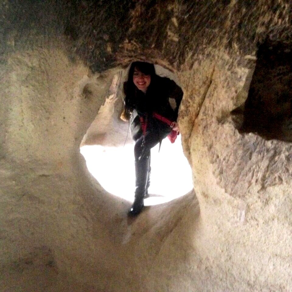 Cave exploration in Cappadocia, Turkey 