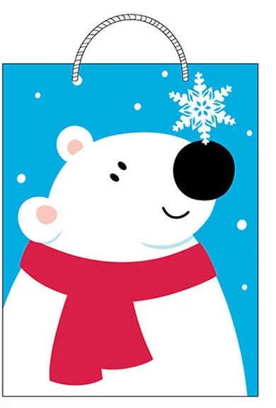 Finished Snowman gift wrap design sold at Walmart.©American Greetings.