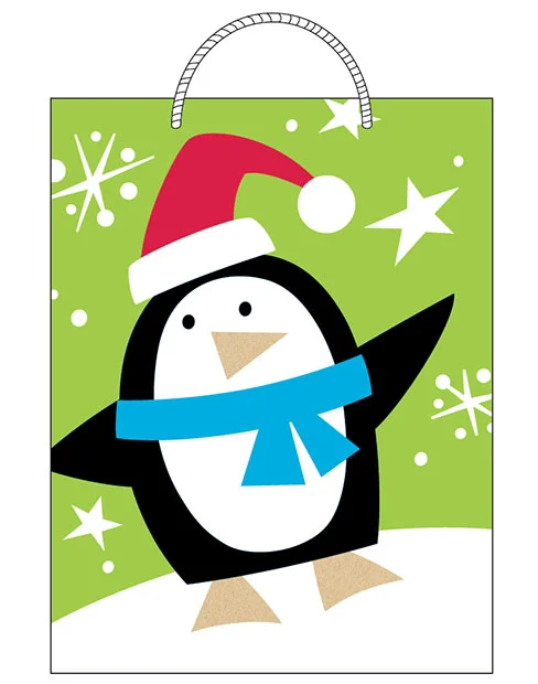 &nbsp;&nbsp;&nbsp;&nbsp;&nbsp;&nbsp;&nbsp;&nbsp;&nbsp;&nbsp;&nbsp;&nbsp; Finished Penguin gift bag design sold at Walmart. ©American Greetings.