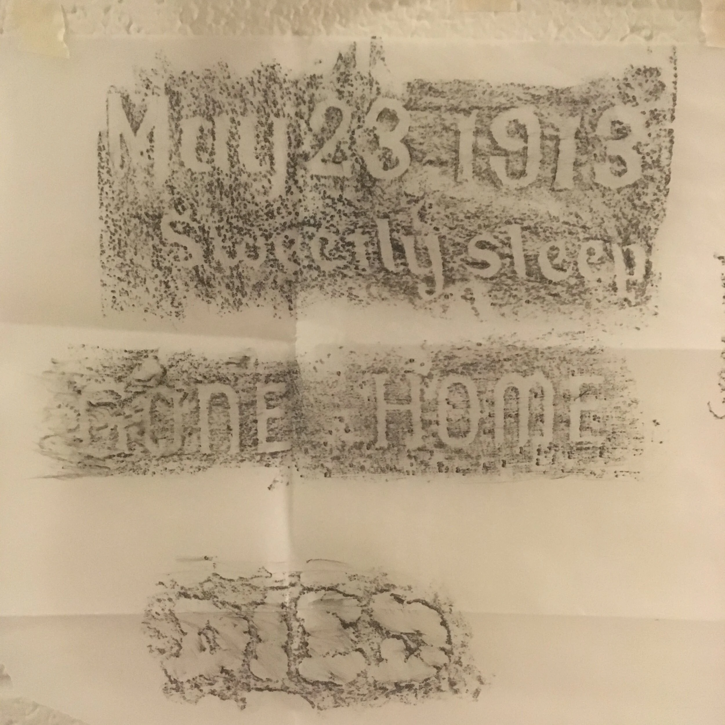 Rubbings from Whaley (Plemmons) Cemetery, Greenbrier TN