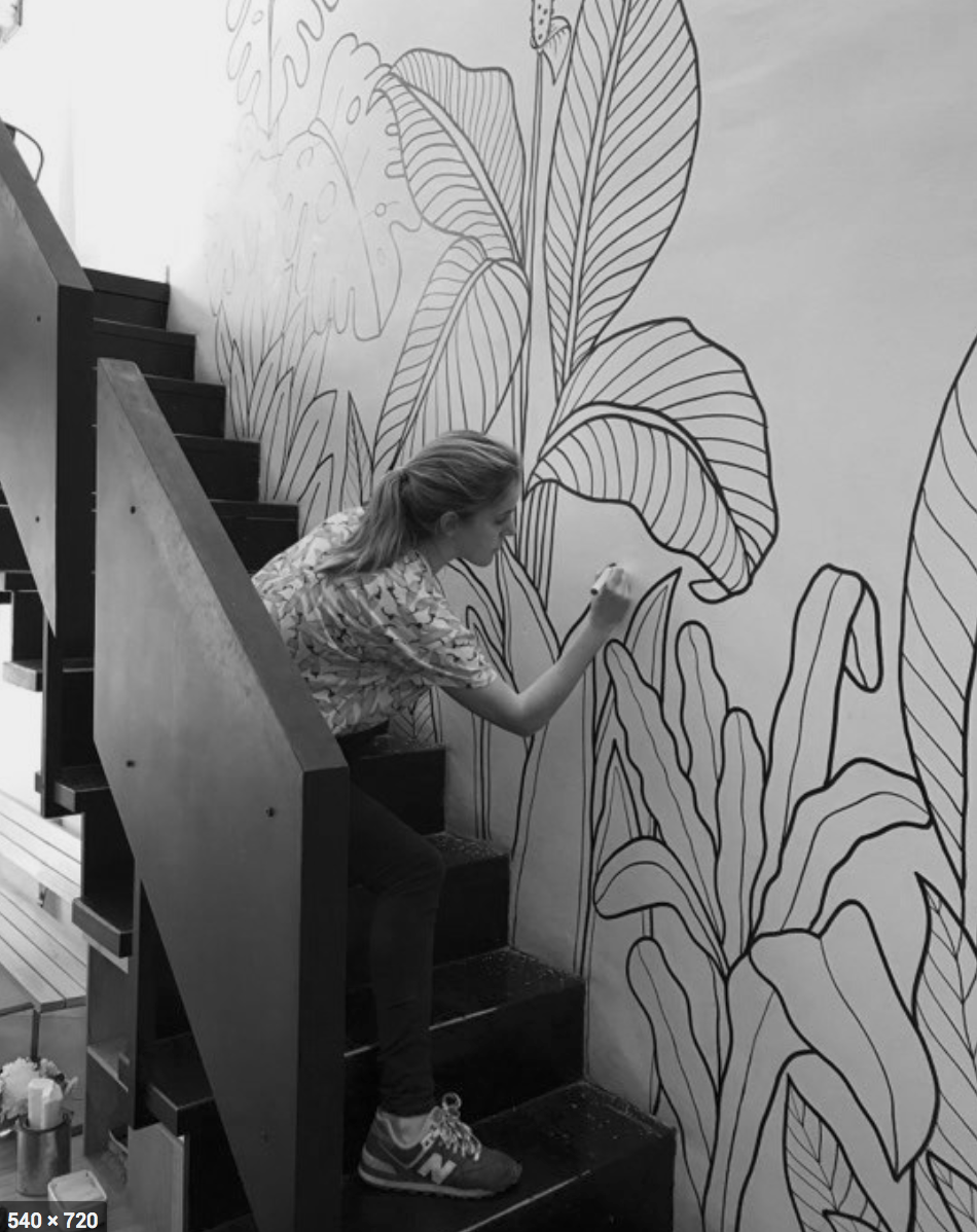 Take to the WallsPaint Brushes are very very similar to the brush pen that you’ve come to know… try going large scale! Mural above by Lu Paul