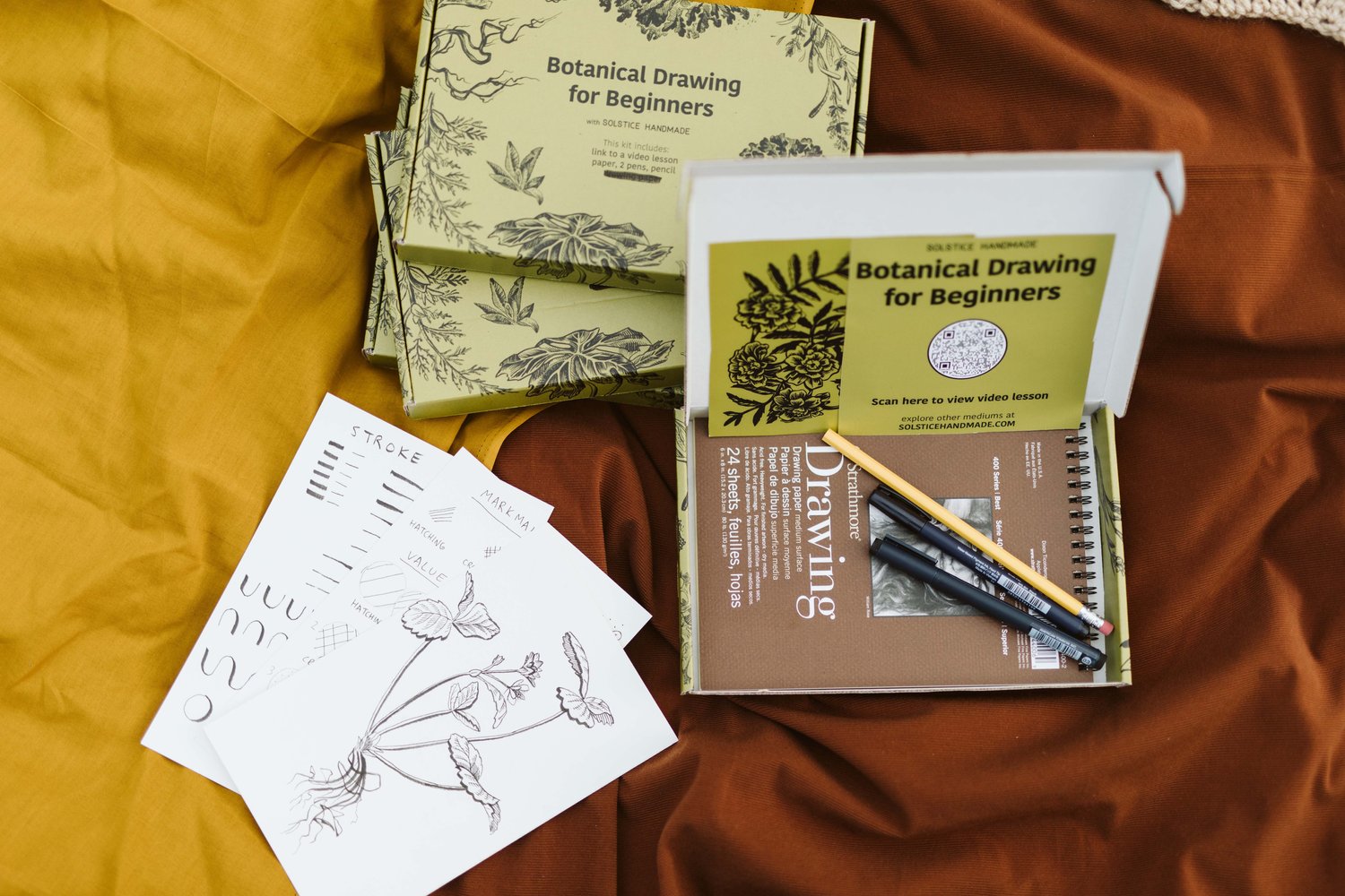 Beginner's Botanical Ink Drawing: Virtual Class and Kit — SOLSTICE