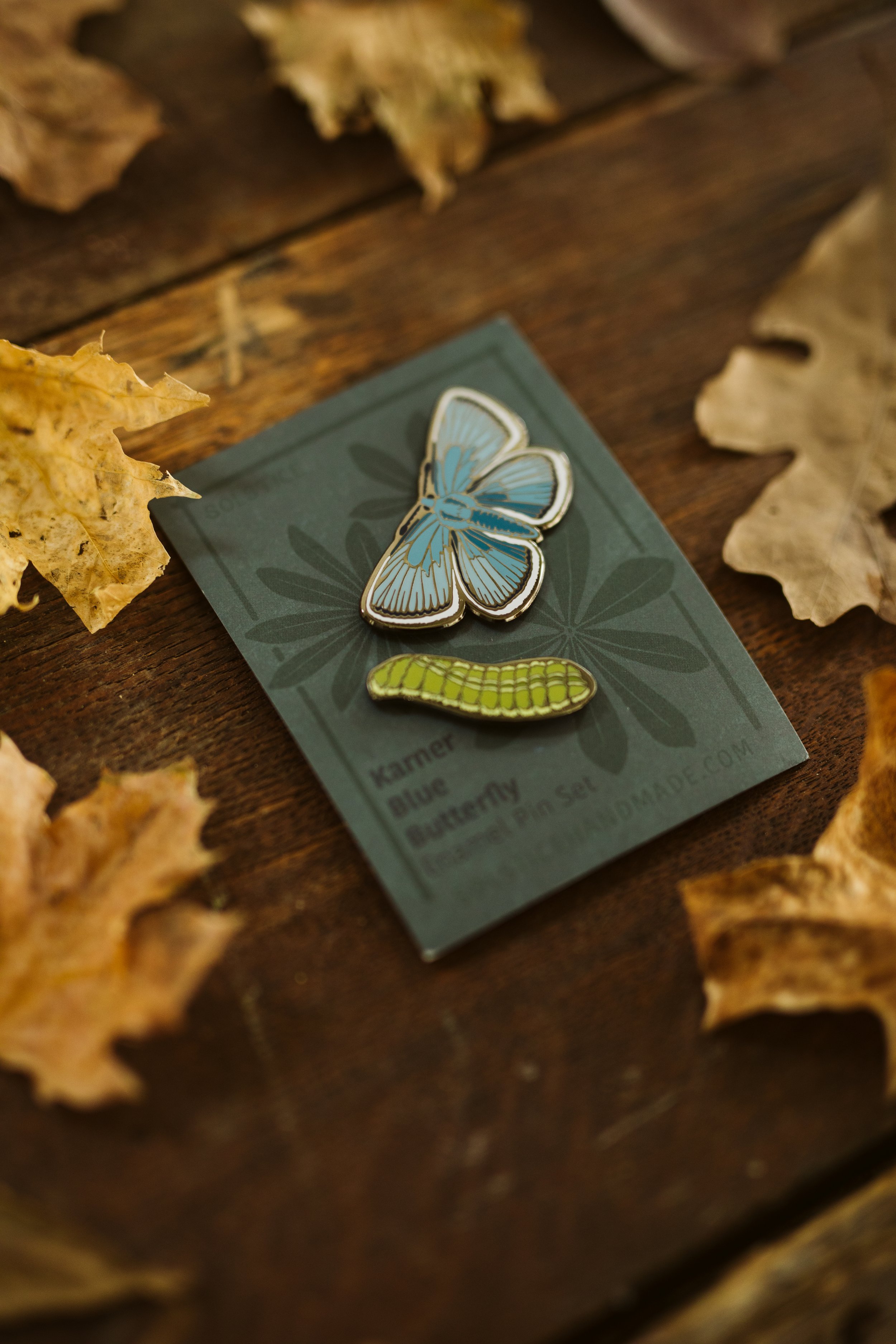 Karner Blue Butterfly Pin Set — SOLSTICE HANDMADE