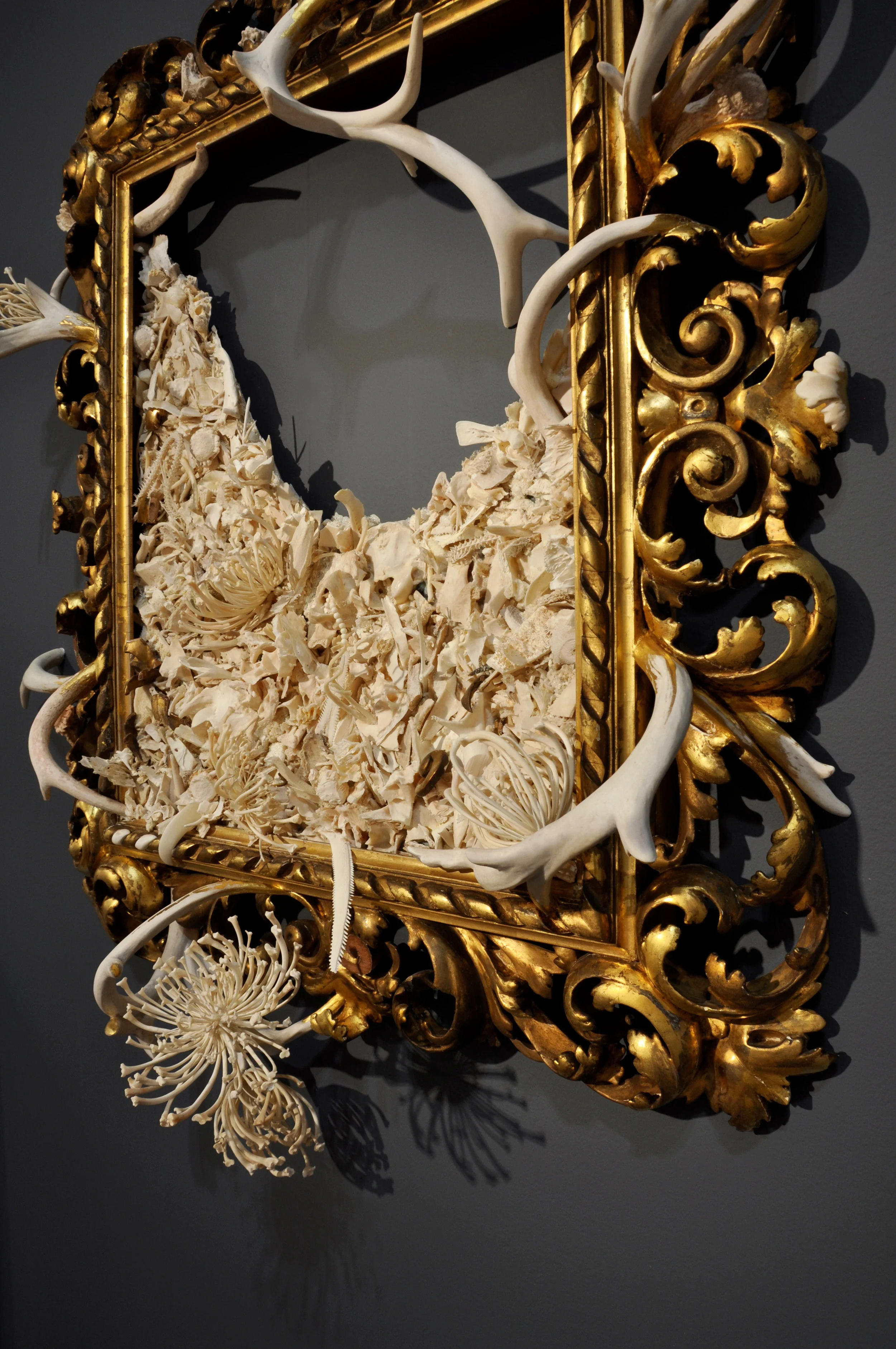 Still Life with Flowers, Serpent, Pearls, and Nest - Detail