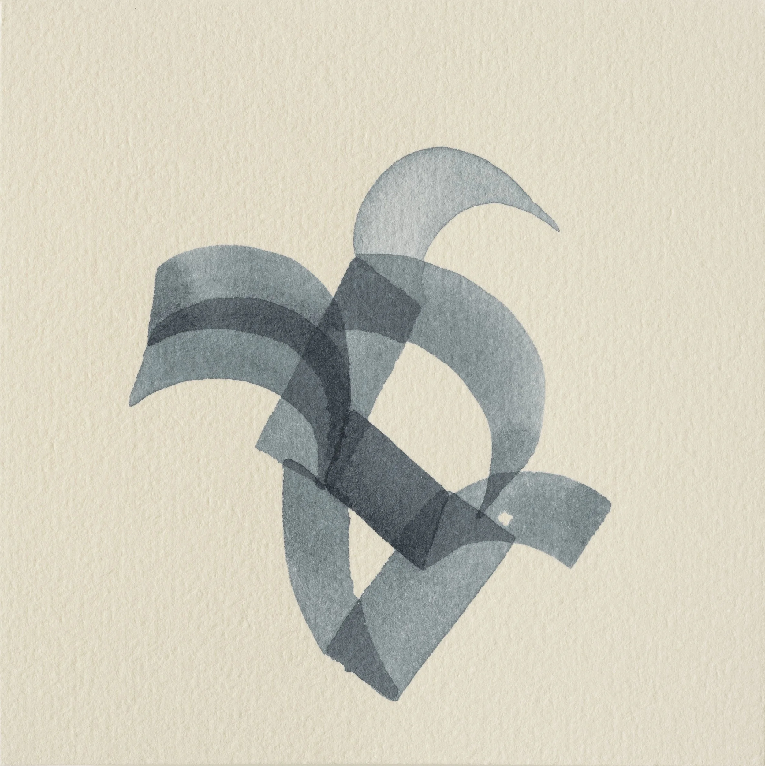  4” x 4”, watercolor 