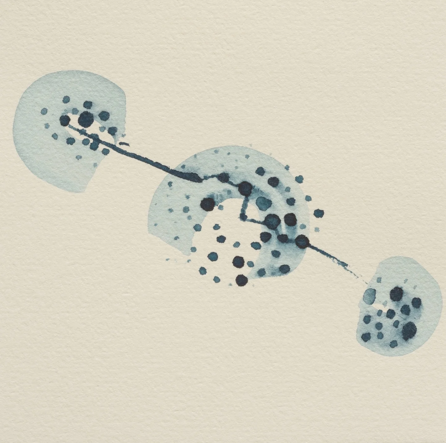  4” x 4”, watercolor 