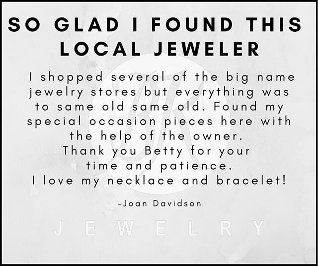 We are so glad that you love your new pieces, Joan! Thanks for stopping in and for sharing the kind words! 🤩💎 #happycustomer #testimonial
&bull;
&bull;
&bull;
#naperville #jewerly #jewerlystore #downtownnaperville #shoplocal #shopsmall #handmade #j