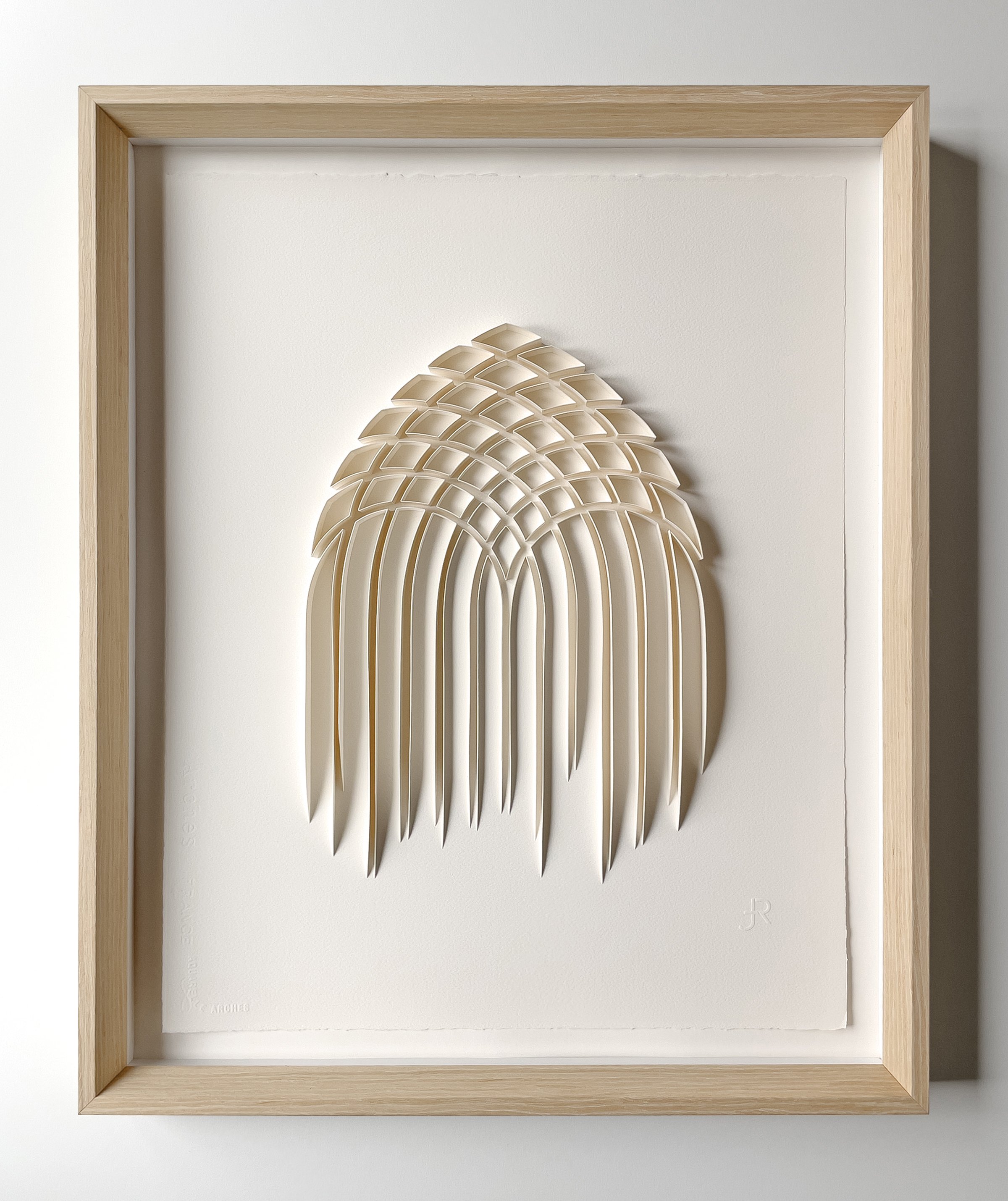 Geometric original on-edge paper art - COLLECTIVE UNCONSCIOUS arch, framed