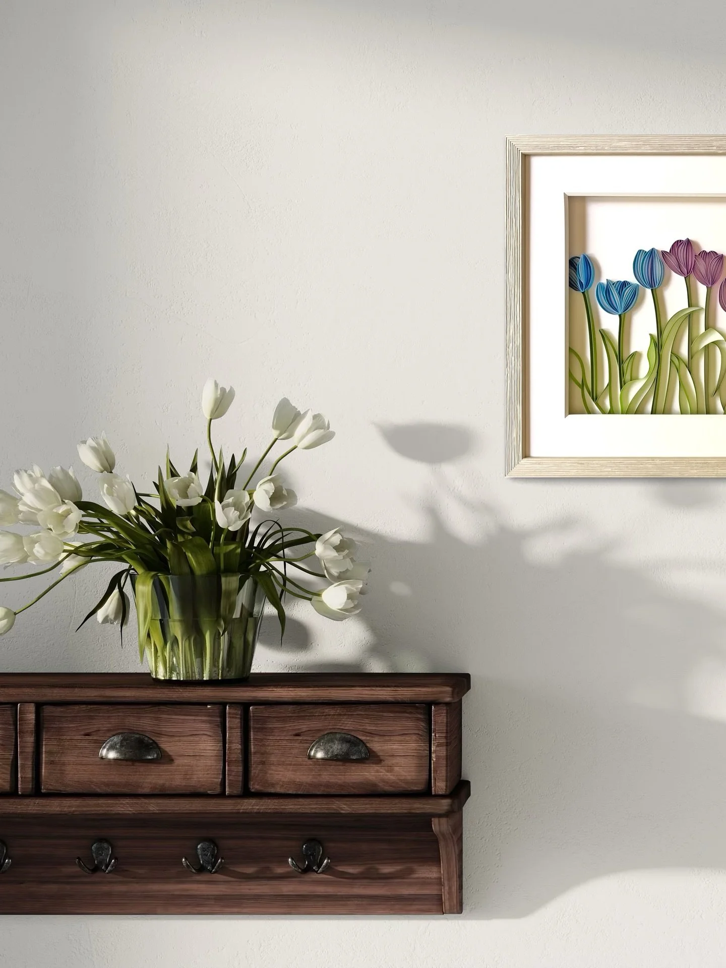 BLUE-PURPLE-PINK TULIPS
RED-ORANGE-YELLOW TULIPS
19&rdquo; x 15&rdquo; x 1.4&rdquo;

Available at anthropologie.com/sellers/judith-rolfe. 

#AnthropologiexNestFellow #JUDiTHandROLFE #paperart #tulips