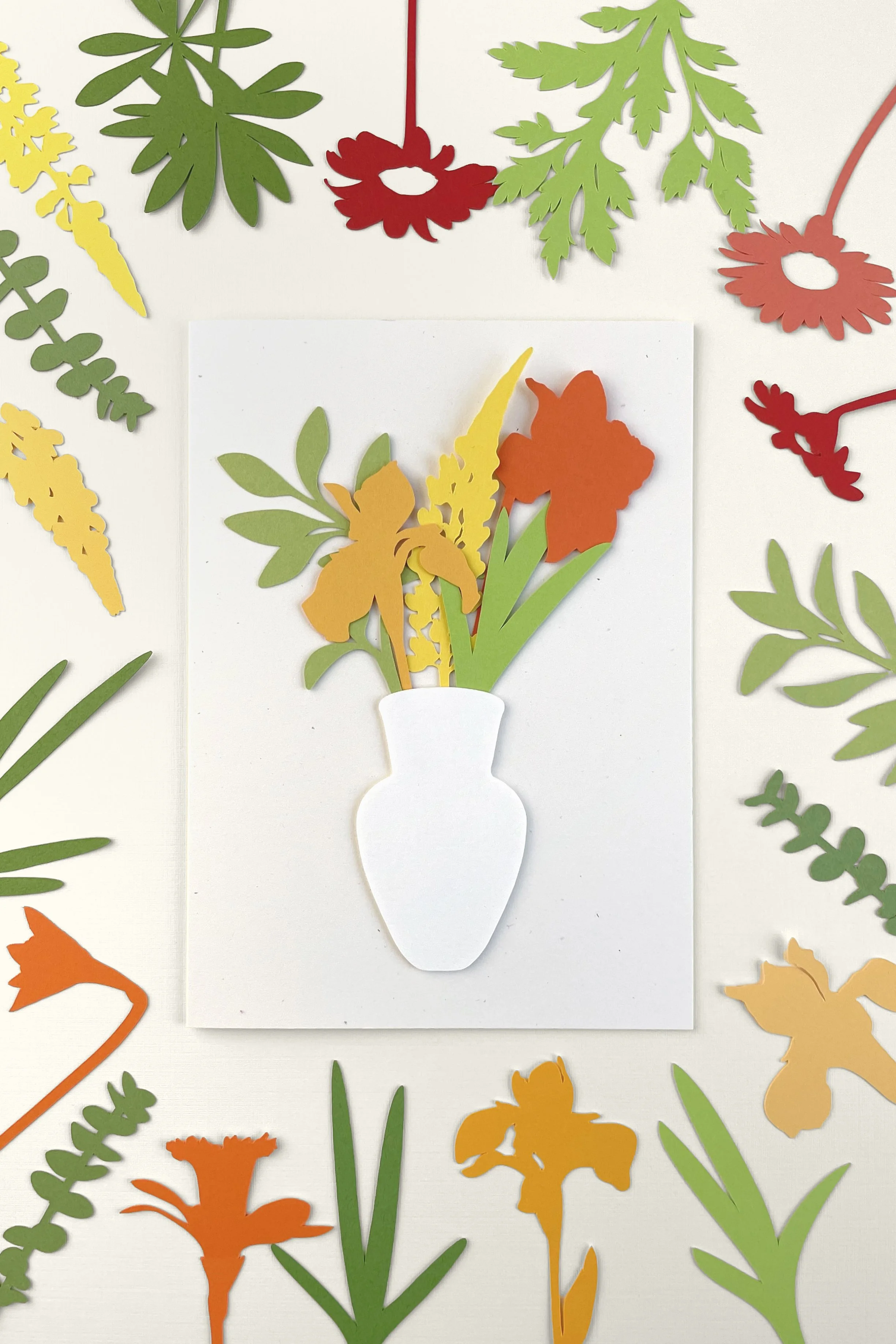 PICK-YOUR-POSY collection blank everyday greeting cards, warm colors (Copy)
