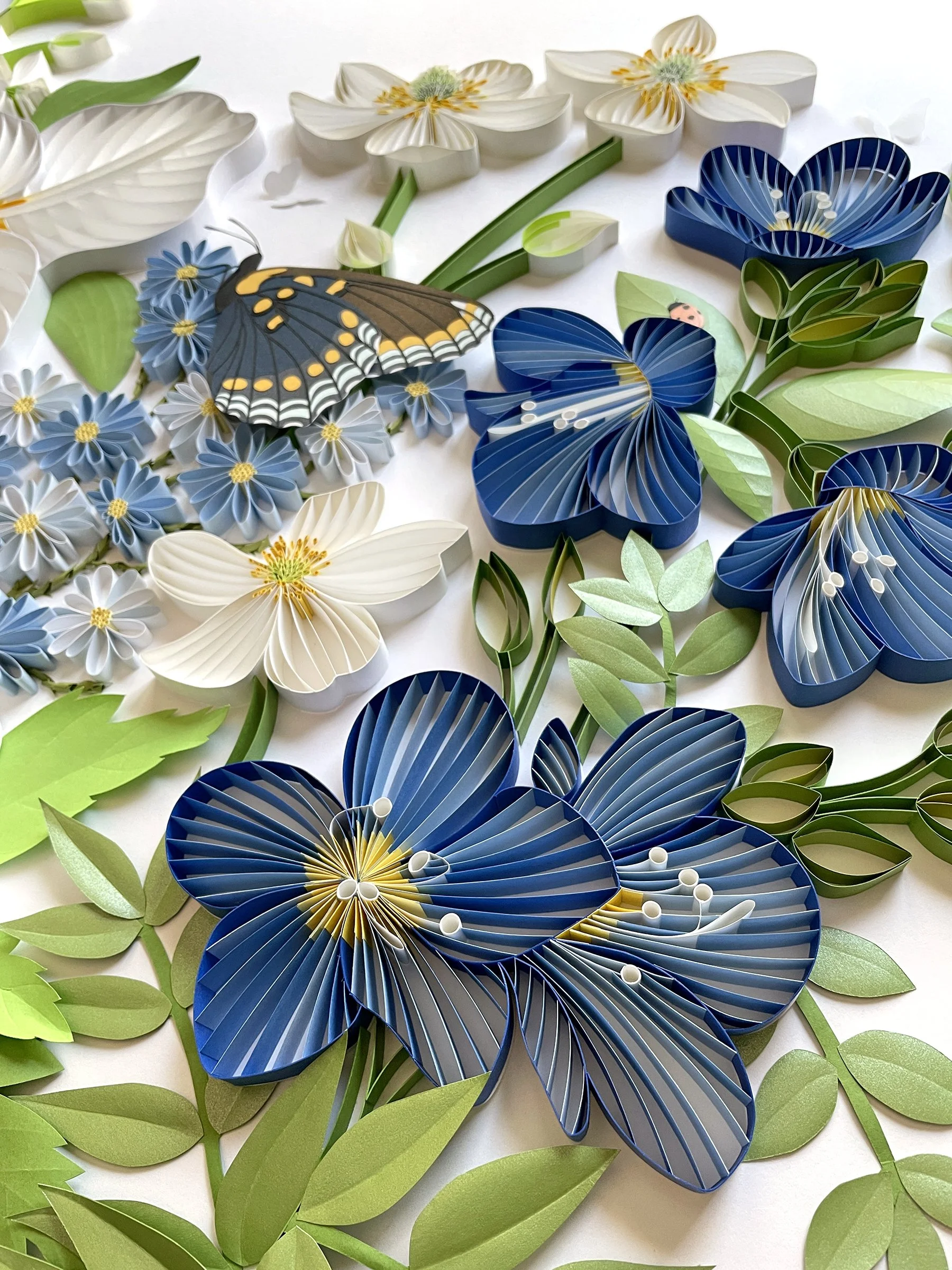 Wildflowers paper artwork for Cincinnati Children's Eastgate