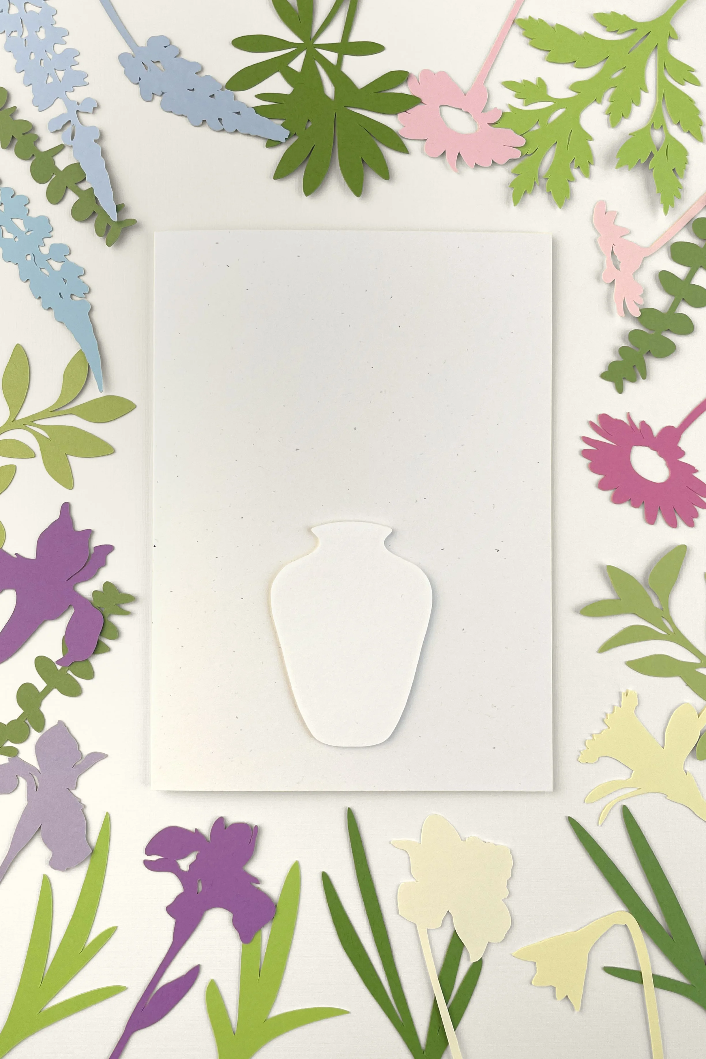 PICK-YOUR-POSY collection blank everyday greeting cards, pastel colors