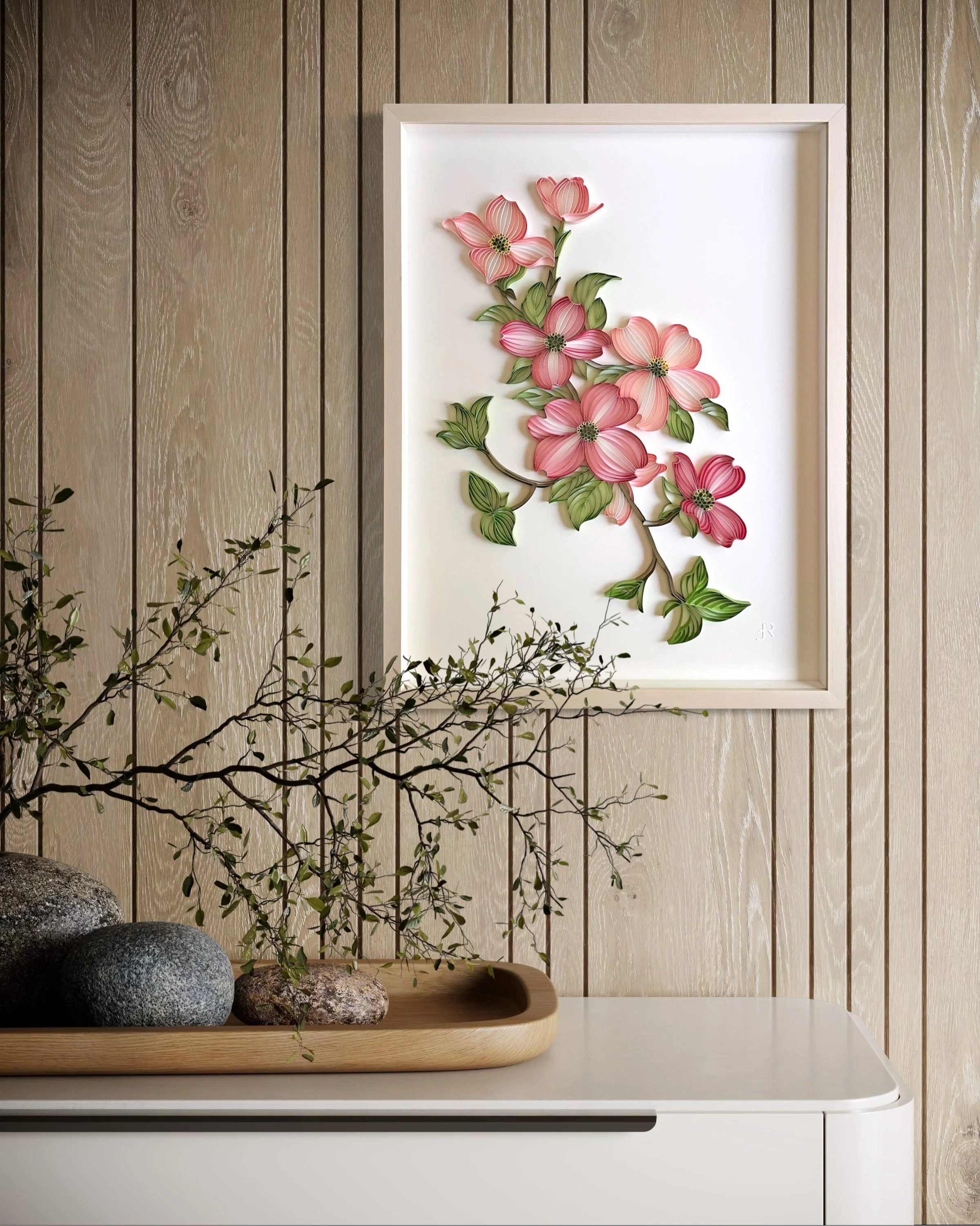 inal on-edge paper art - DOGWOOD
