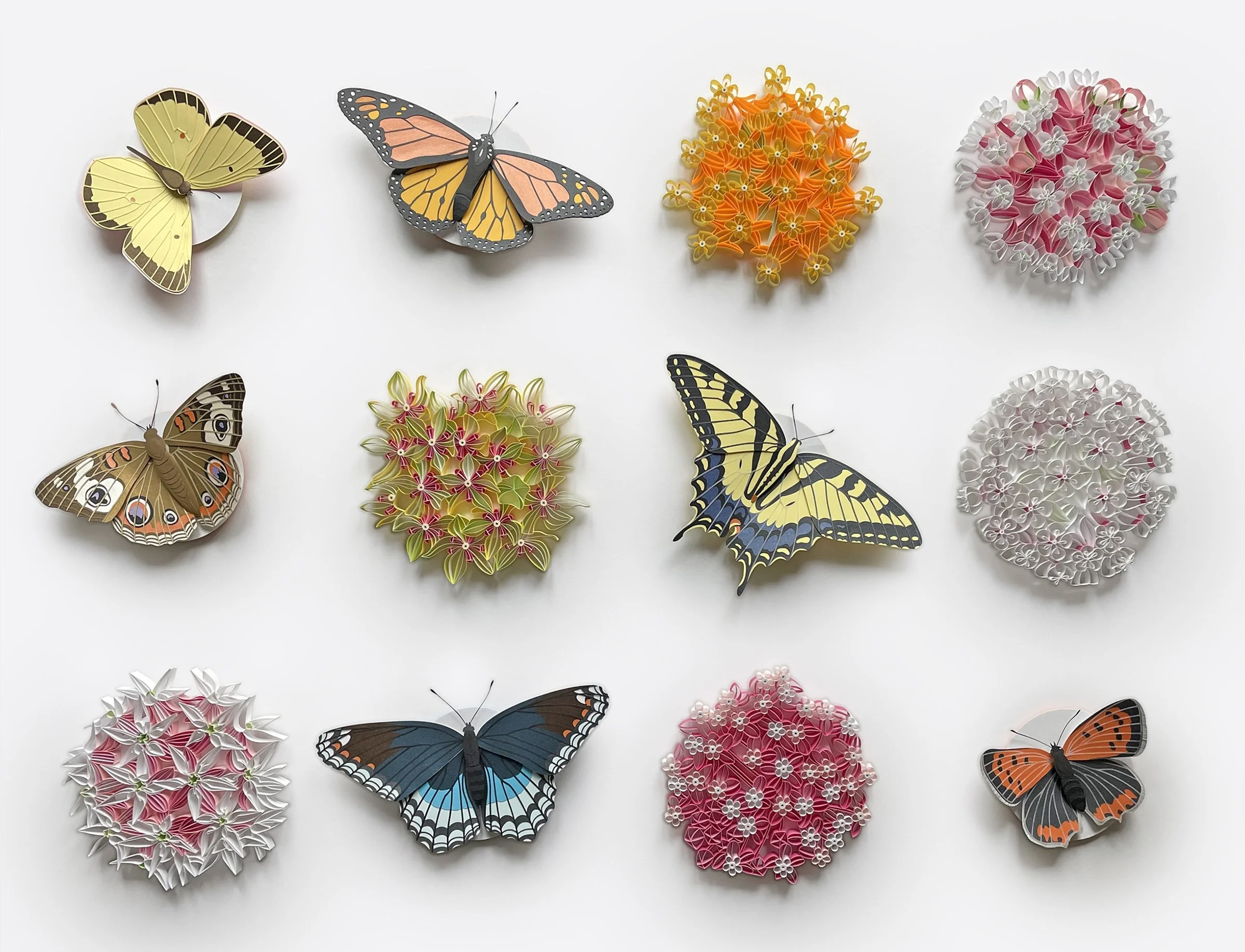   PETRI DISH: BUTTERFLIES + MILKWEED  
 
On-edge and layered cut paper on mat board
 
34” x 26” |  864 x 660 mm