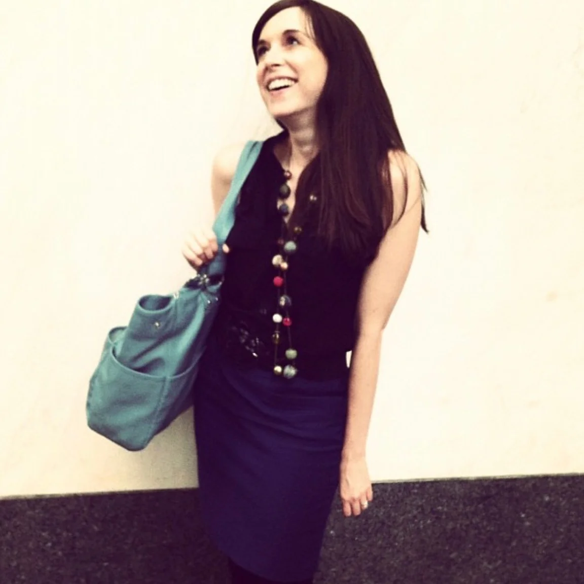 Skirt from H&M, top from Old Navy, waistline from my past.