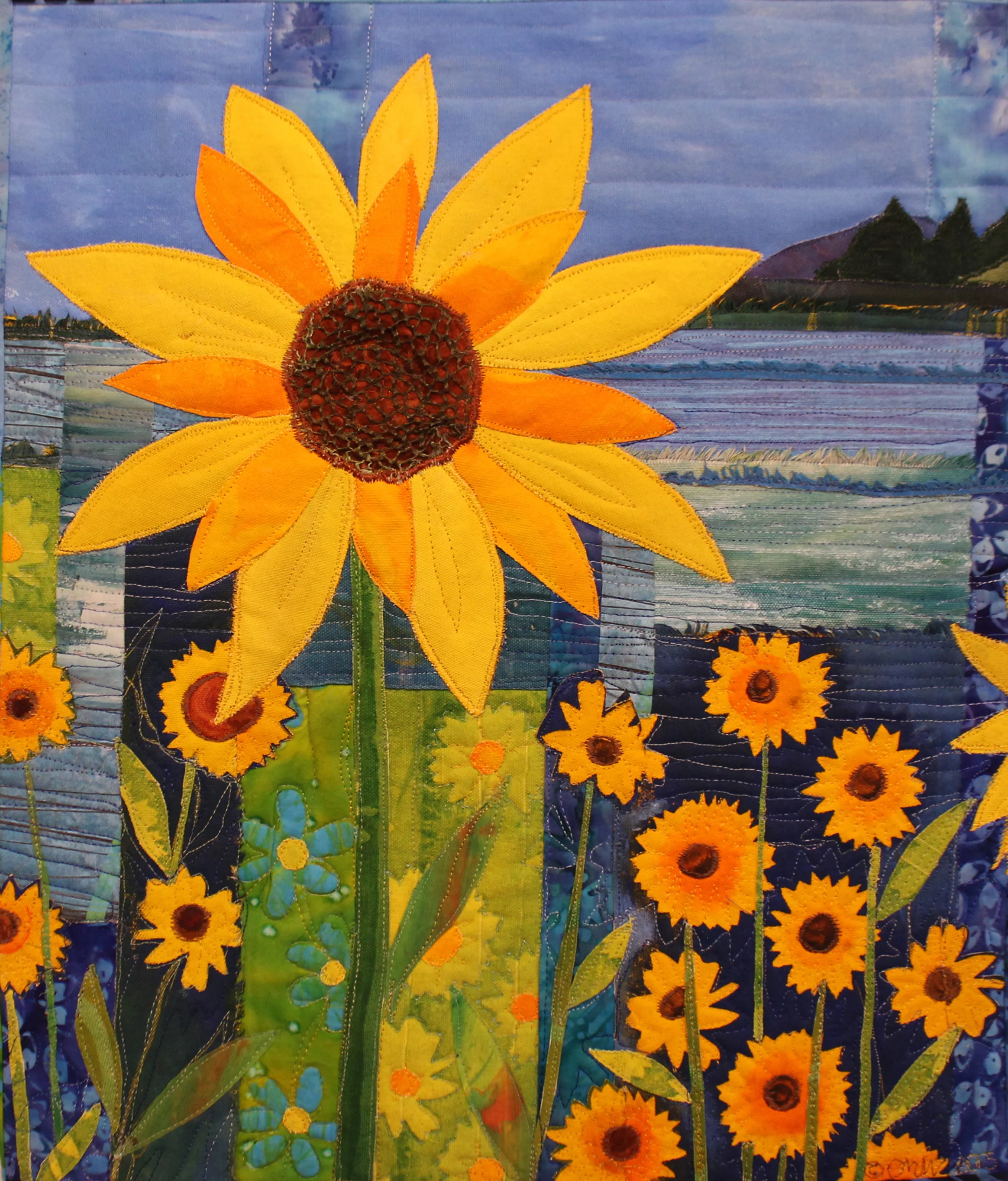 Sunflowers by the Sea