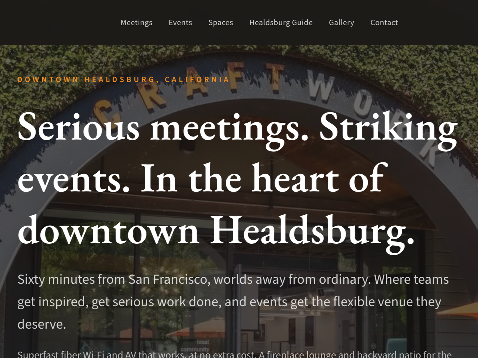 Introducing Converge: Meetings and Events in Downtown Healdsburg