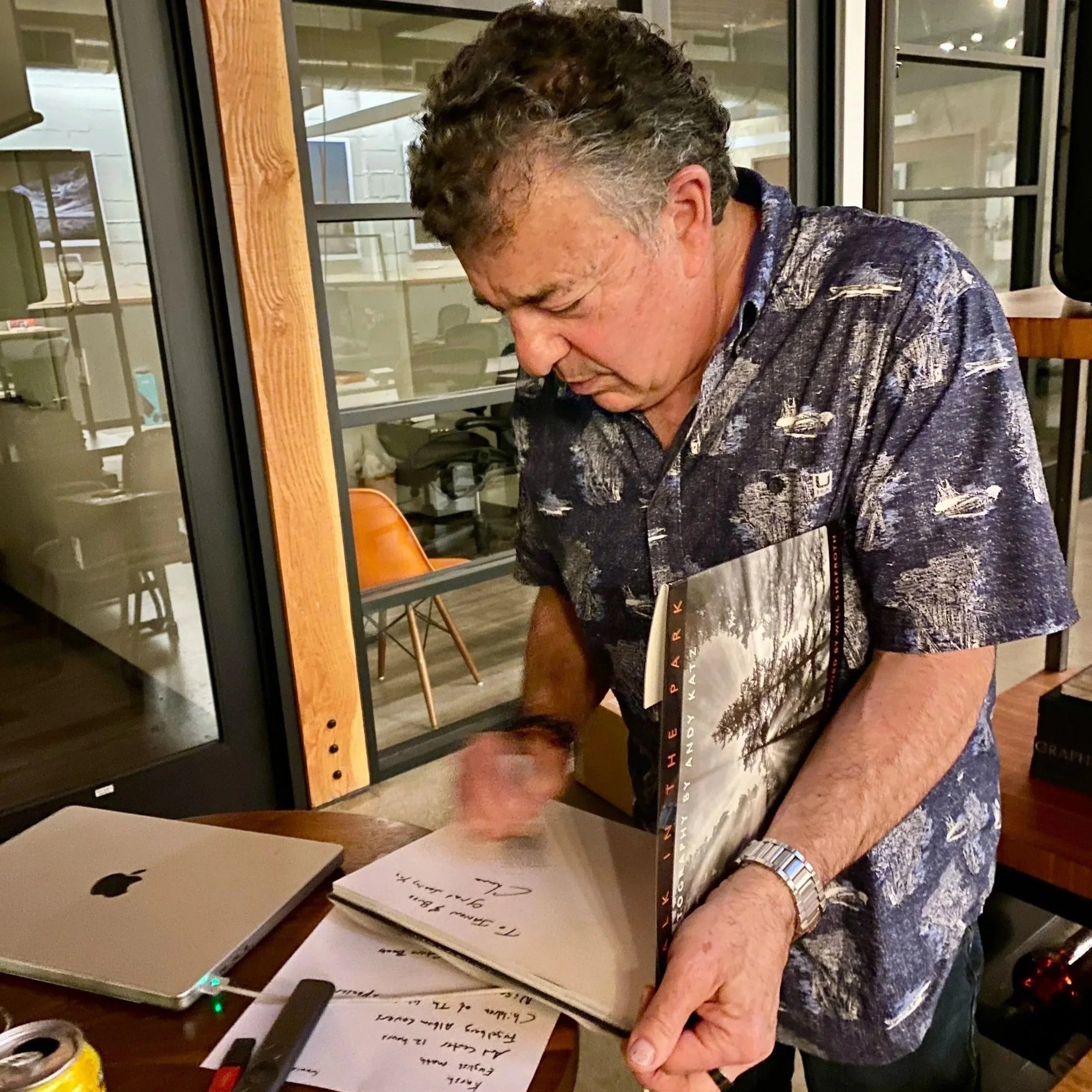 Andy Katz, in the midst of signing books at CraftWork Conversations.