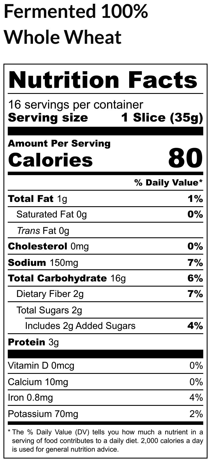 Fermented 100% Whole Wheat - Nutrition Label.png