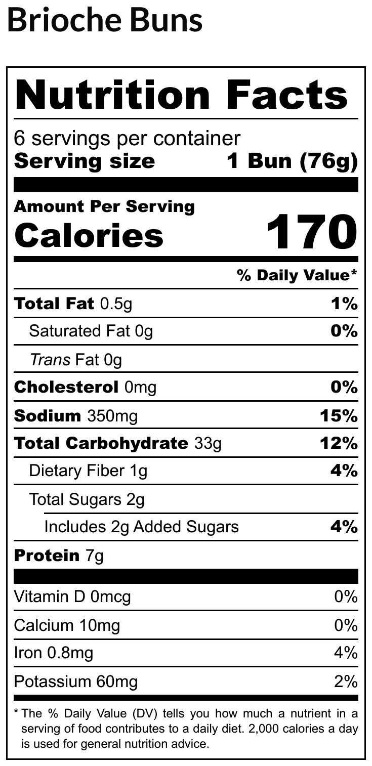 Brioche Buns - Nutrition Label.png