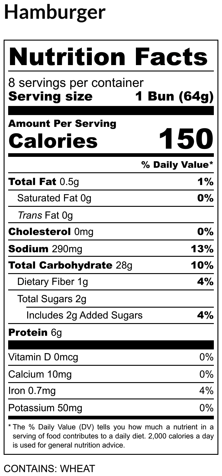 Hamburger - Nutrition Label.png