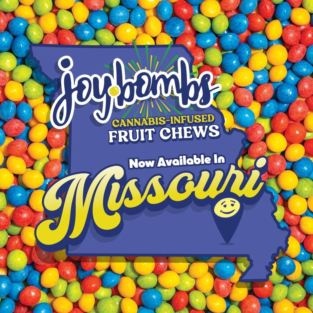 Missouri, we brought the Joy!
Our Original Fruit, Sour Fruit, and Tropical Haze flavor packs are officially on shelves &mdash; just in time for the holidays.
Bright, colorful Joy Bombs for adults 21+, now available statewide.

#missouri #edibles #joy