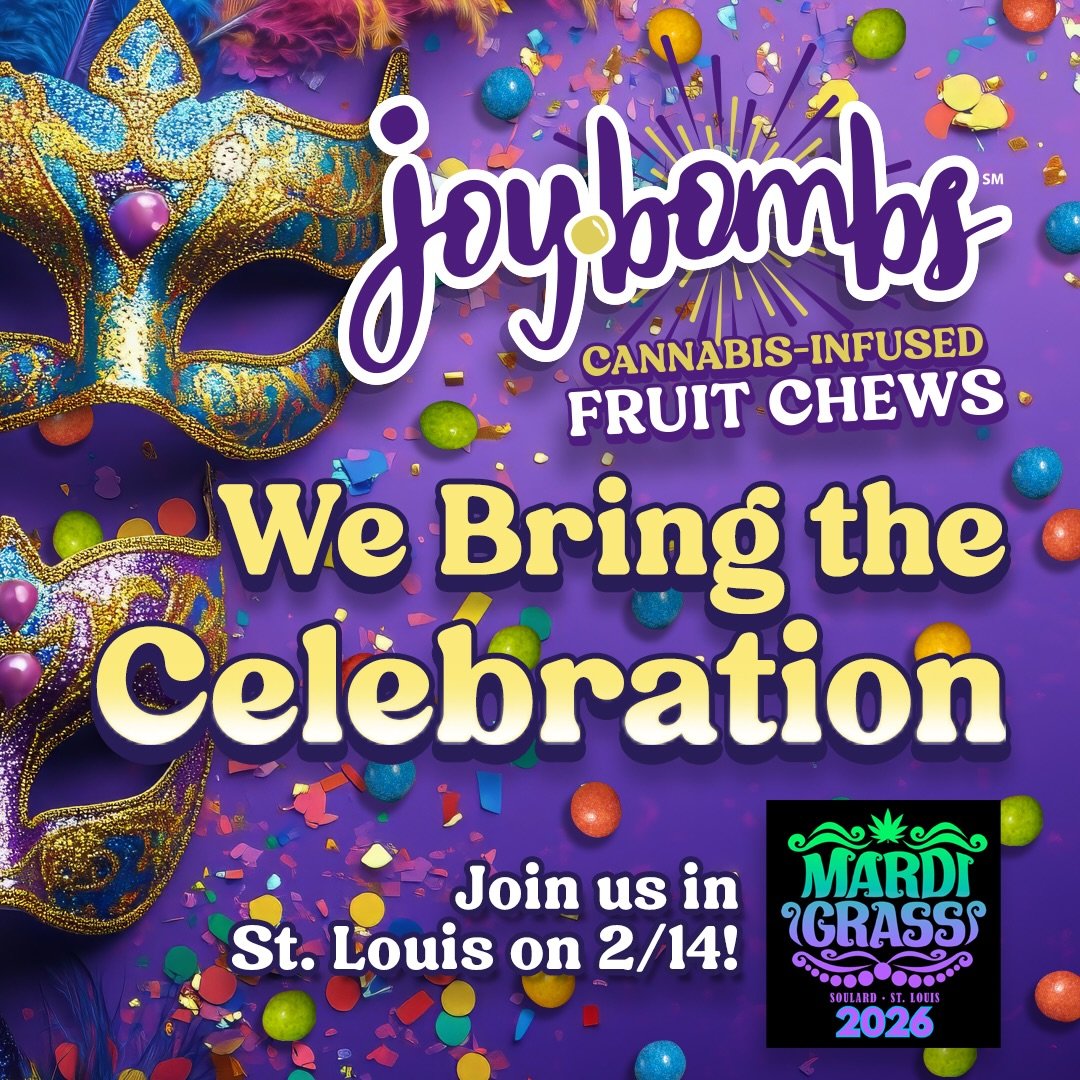 St. Louis, are you ready to celebrate? 🎉 

Joy Bombs is excited to be part of Mardi Grass on February 14 &mdash; where the beads fly, the parade rolls, and the Cannabis District comes alive.

Follow the colors&hellip; we will be spreading some Joy. 