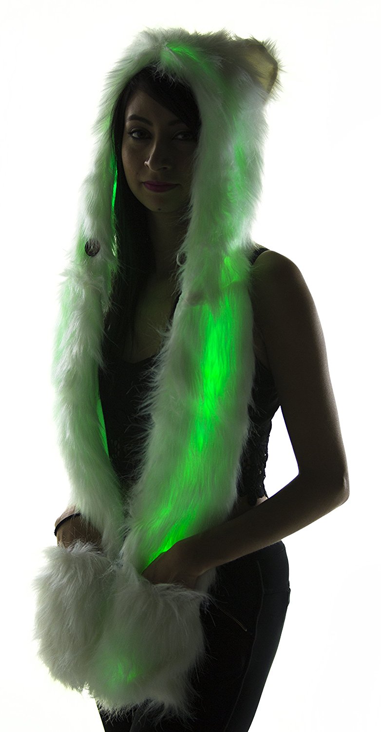 Furry LED Hood for Burning Man