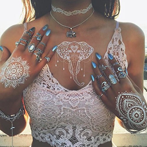 white flash tattoos for burning man