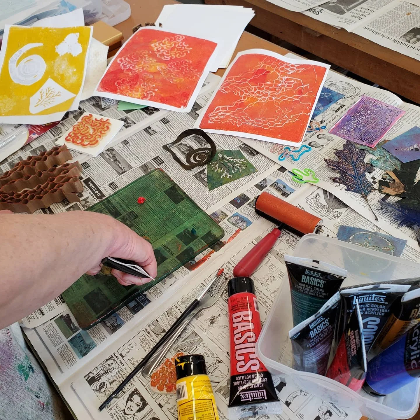 Print & Play: Intro to Gelatin Printmaking, Art of Ellsworth: Maine Craft Weekend