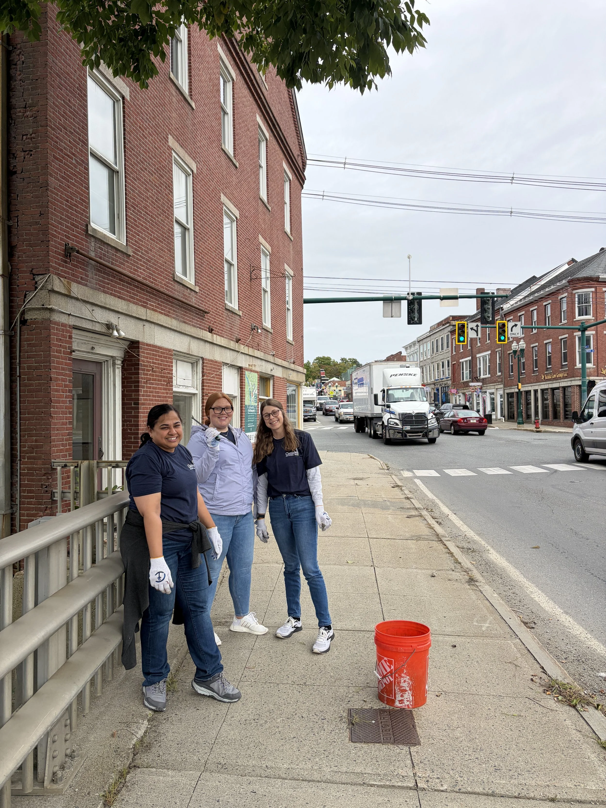 Camden National Bank’s Community Well-Being Day Supports Downtown Beautification