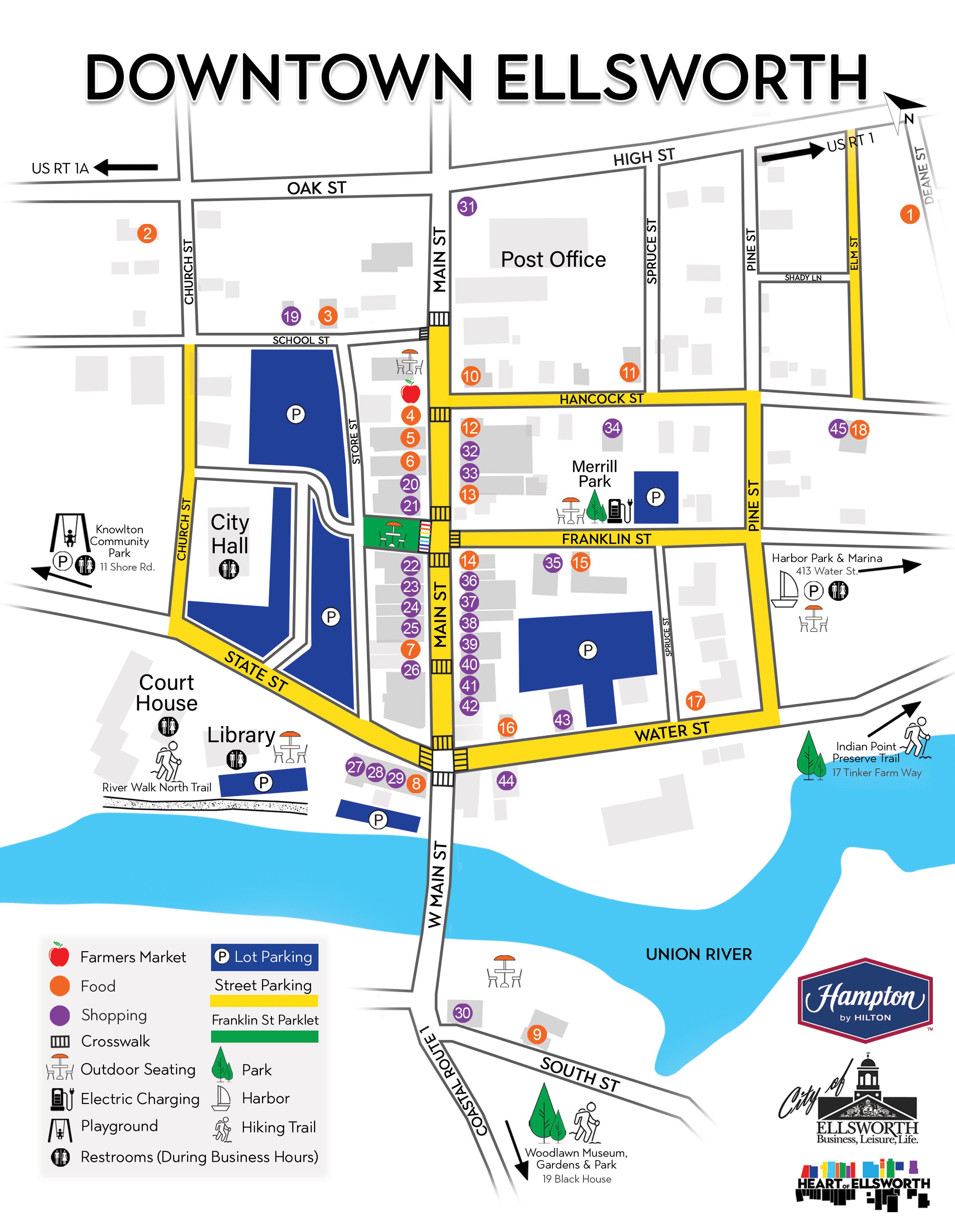 Heart of Ellsworth Map