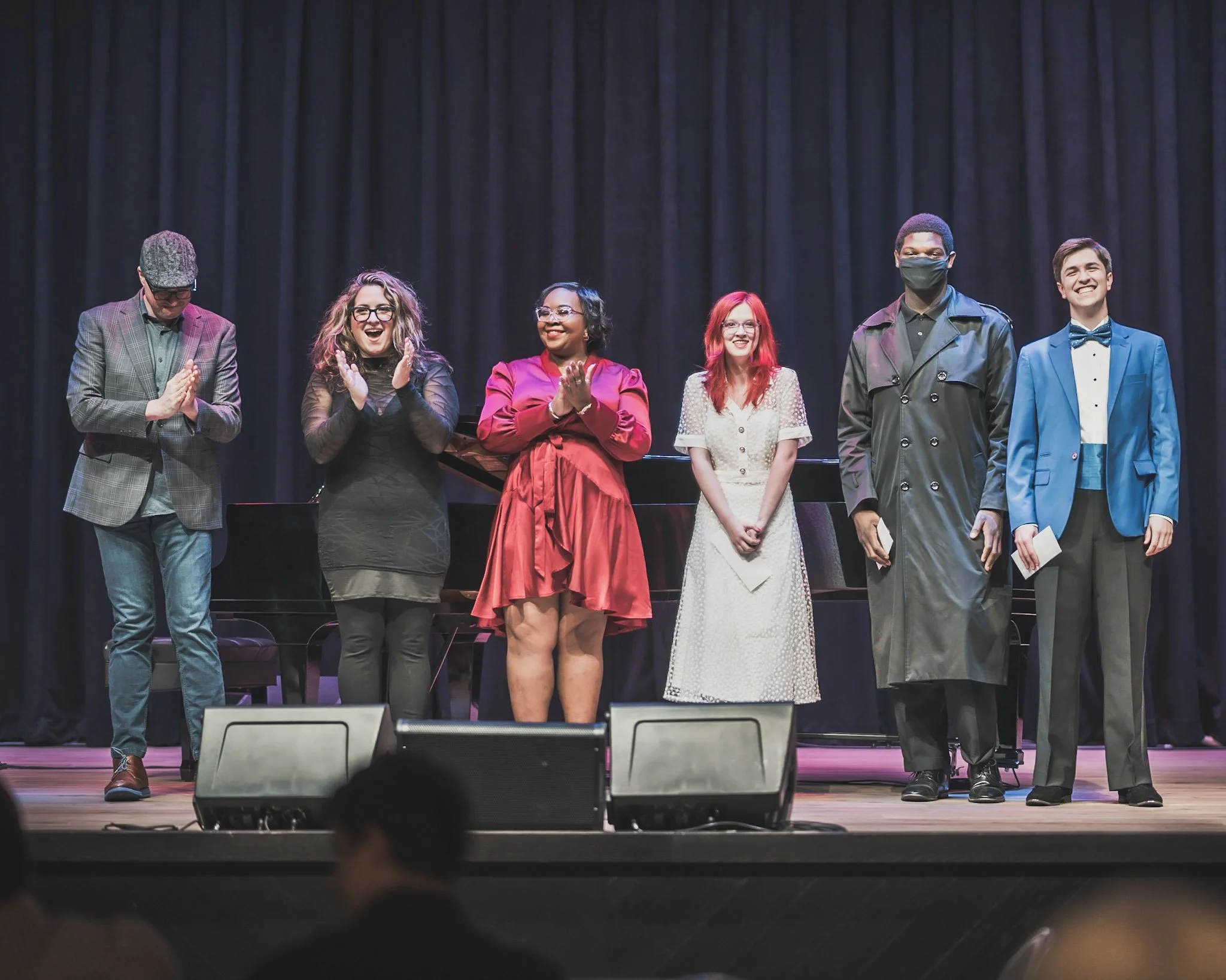 Spring 2023 Junior ATC Winners with our Judges, Doug Wamble (Internationally respected Blues musician and educator atThe Juilliard School), Nicole Zuraitis (two-time Grammy nominee, and 2021 ATC Gold Medalist) and Laiken Love (Savannah’s top vocalist