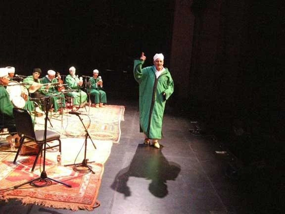 Mokhtar Jaghdal dancing live with The Master Musicians of Jajouka at Royce Hall