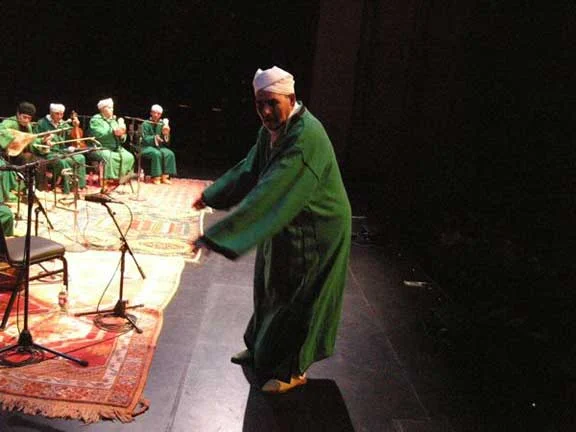 Mokhtar Jaghdal dancing live with The Master Musicians of Jajouka at Royce Hall