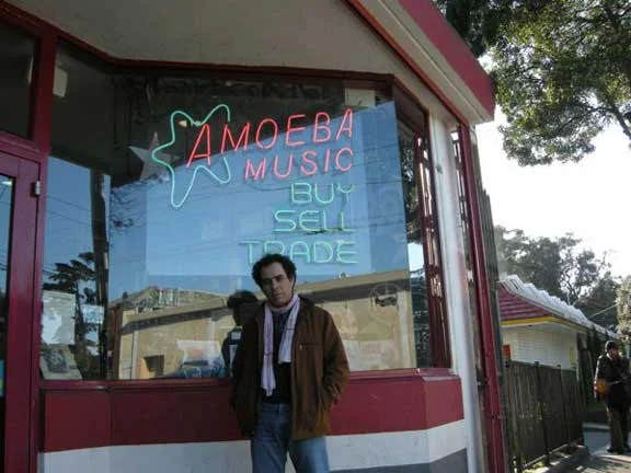 Bachir Attar in front of Amoeba Music