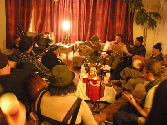 Big jam with The Master Musicians of Jajouka and friends at the house of Dub Gabriel and Kelly Ma