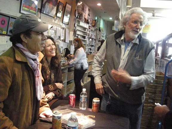 Bachir Attar, Dr. Elizabeth Ihsan Rose and Tony Kent at Amoeba Music