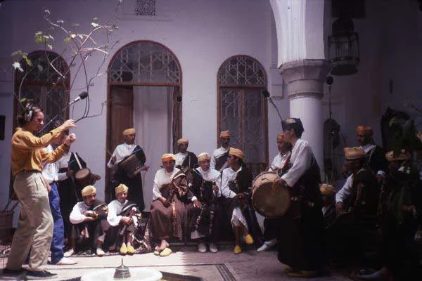 Mick Jagger recording "Continental Drift" with Bachir Attar and The Master Musicians of Jajouka