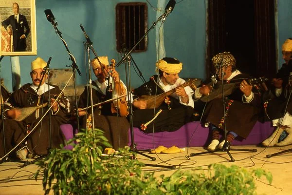 The Master Musicians of Jajouka recording in the house of Bachir Attar's father